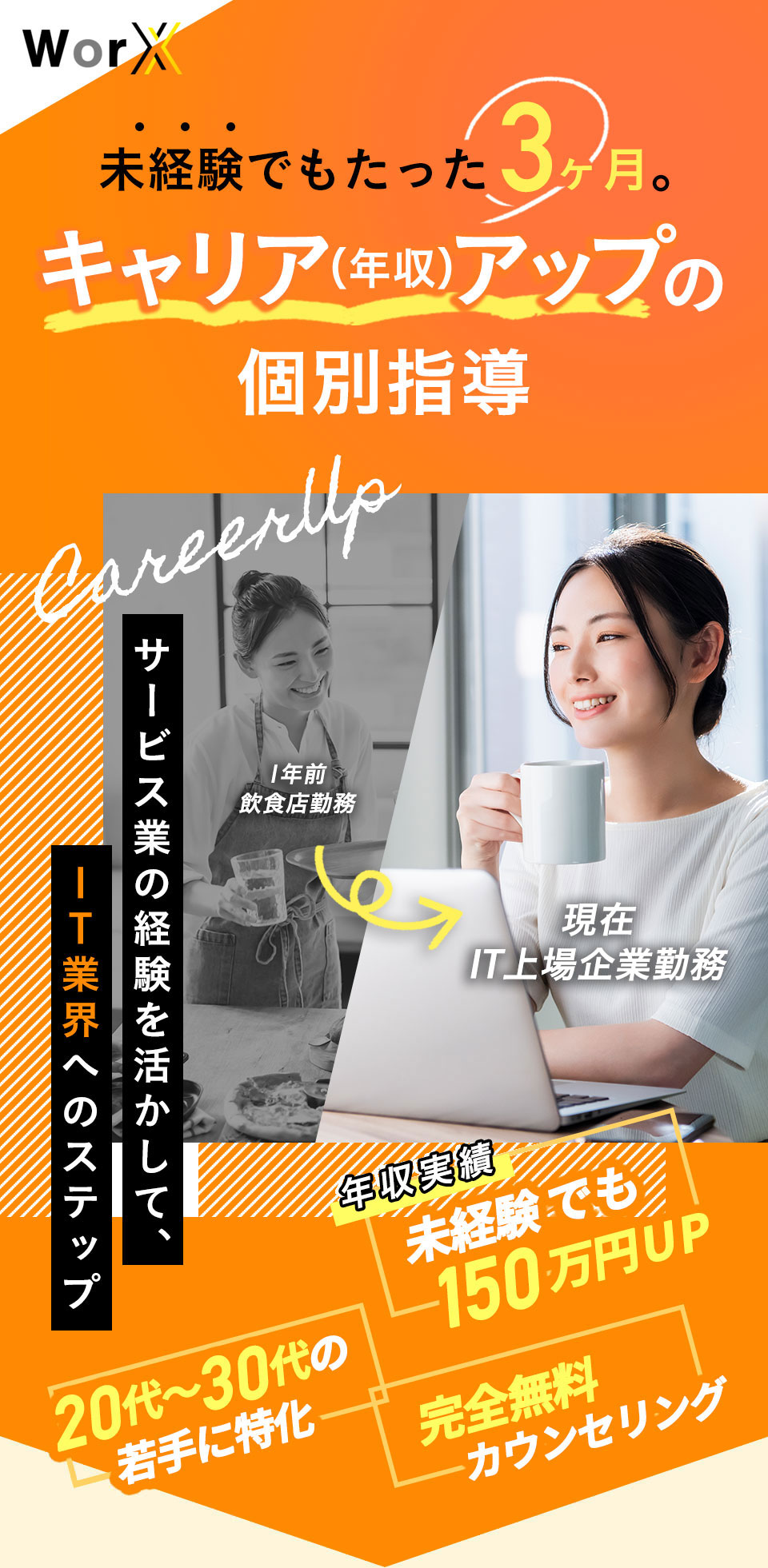 未経験でもたった３ヶ月でキャリアアップの個別指導